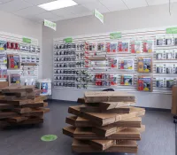 a store with shelves of books