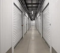 a long hallway with white walls