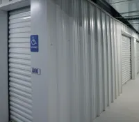 a row of white lockers