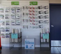 a store front with a glass door