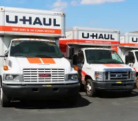 a group of trucks parked next to each other