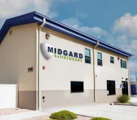 a white building with blue sky