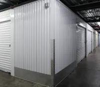 a row of white lockers