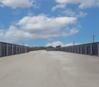 a row of metal containers