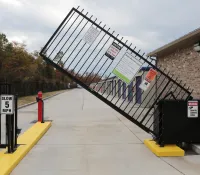 a bridge with signs on it