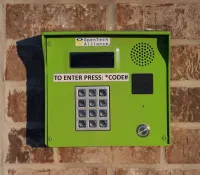 a green and black electrical device