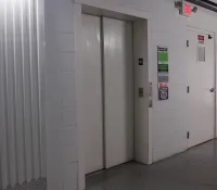 a row of white lockers