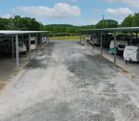 a flooded parking lot