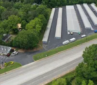 a high angle view of a road