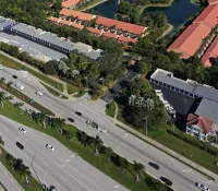 aerial view of a large building