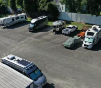 a group of cars parked on a street