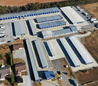 aerial view of a building