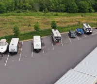 a group of cars parked on a parking lot