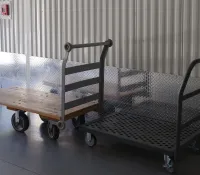 a shopping cart on wheels