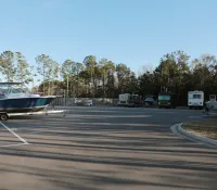 a boat on a trailer