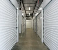 a long hallway with white walls