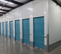 a row of white lockers