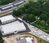 aerial view of a large building