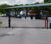 a bus is parked at a bus stop