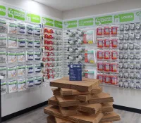 a store with shelves of boxes