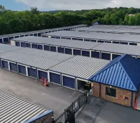 a building with solar panels