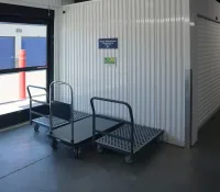 a shopping cart in a room