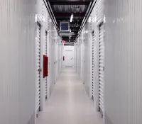 a long hallway with many computer servers