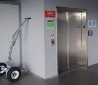 a wheelchair in a room