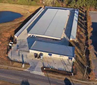 a building with a roof