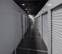 a long hallway with white walls