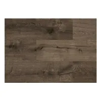 Dark brown wood texture with natural grain patterns and knots, showcasing rustic laminate flooring design.