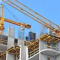 a large crane at a construction site