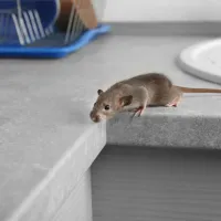 house mouse on a kitchen counter