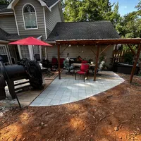 Newly finished patio space