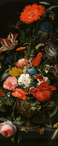 a vase with flowers