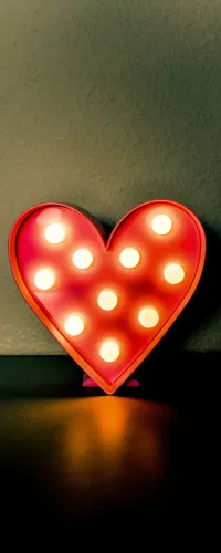 a red heart shaped object