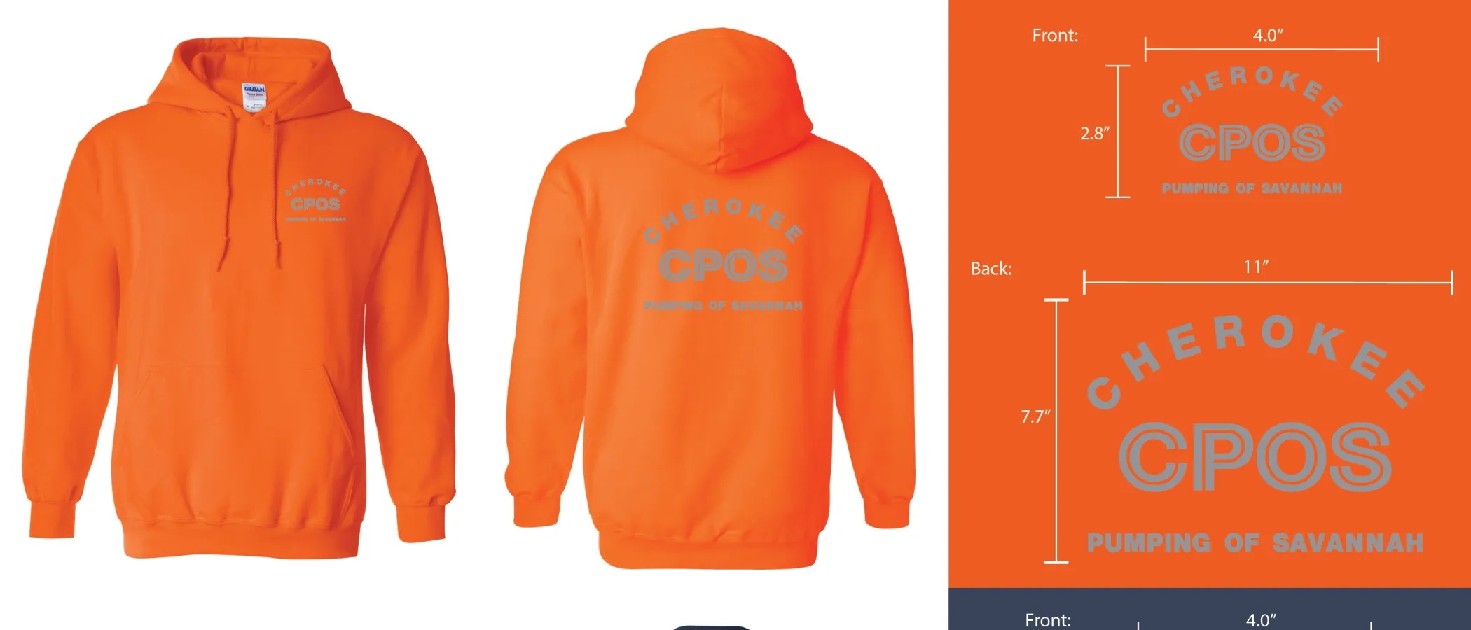 a group of orange and white shirts