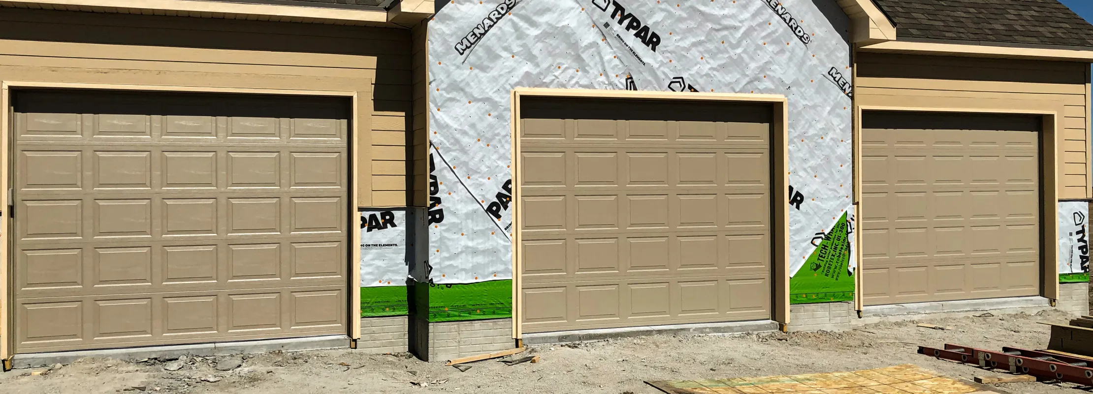 a house with garages