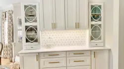 New serving area where oven was