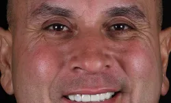 a close up of a man