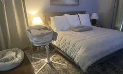 Thumbnail control image for MaidPro Alpharetta cleaned bedroom and baby's crib with a tucked in and made bed