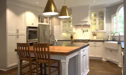 Thumbnail control image for a modern farmhouse kitchen with a walnut wood top