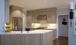 Thumbnail control image for a warm kitchen with a peninsula