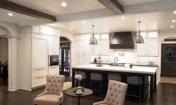 Thumbnail control image for a kitchen with an island in the middle of a room