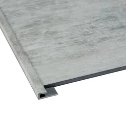 Close-up of a metal panel with a raised edge detail isolated on a white background