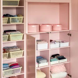 a pink closet for a child's room