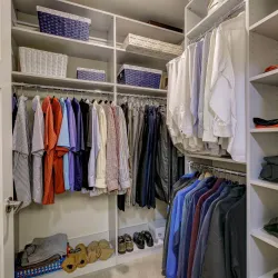 a closet full of clothes