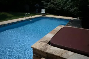 Rectangle Pool With Bullfrog Spa 