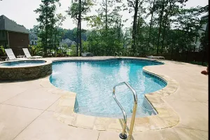 Vinyl Pool with Spillover Spa