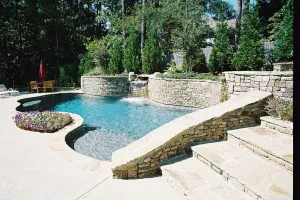 Gunite Pool with Custom Stone Work